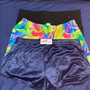 Spandex/short-shorts set